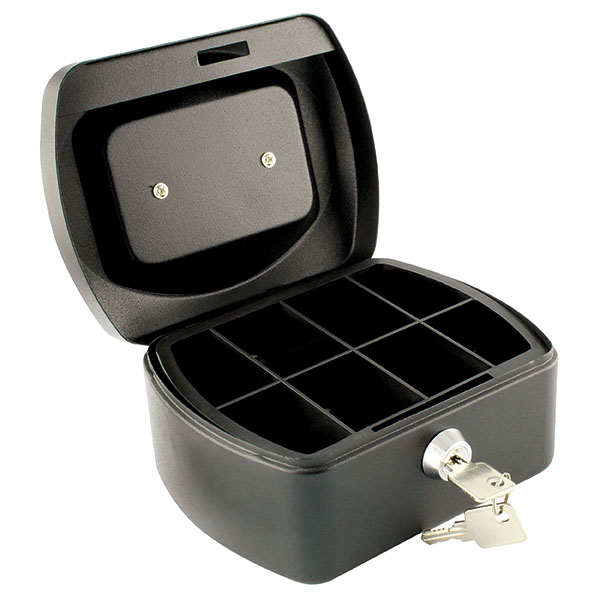 Q-Connect 6 Inch Black Cash Box