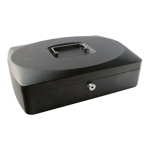 Q-Connect 10 Inch Black Cash Box