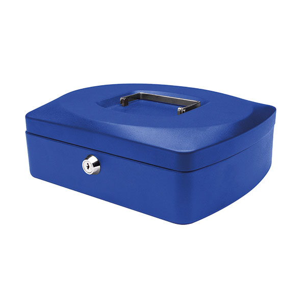 Q-Connect 10 Inch Blue Cash Box