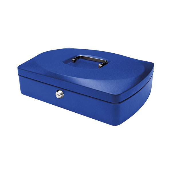 Q-Connect 12 Inch Blue Cash Box