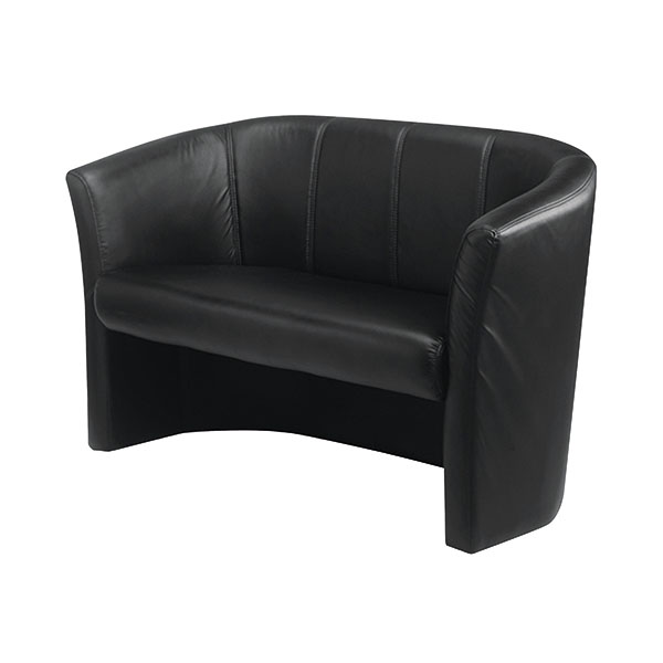 Avior 2 Seat Tub Sofa Vinyl Black