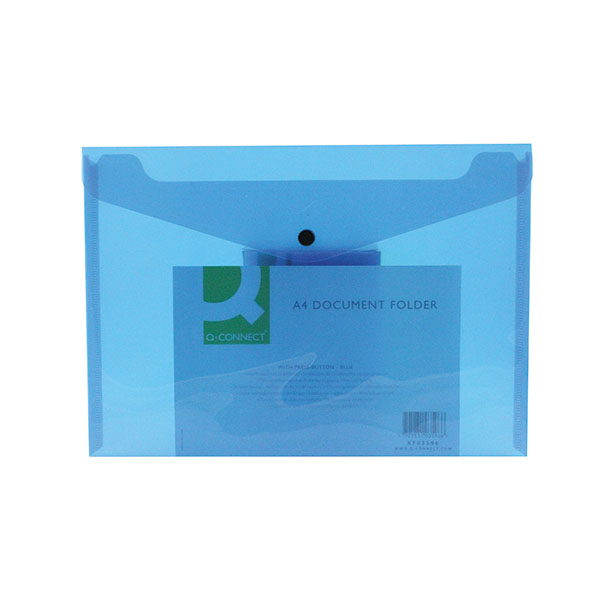 Q-Connect Doc Folder A4 Blue Pk12