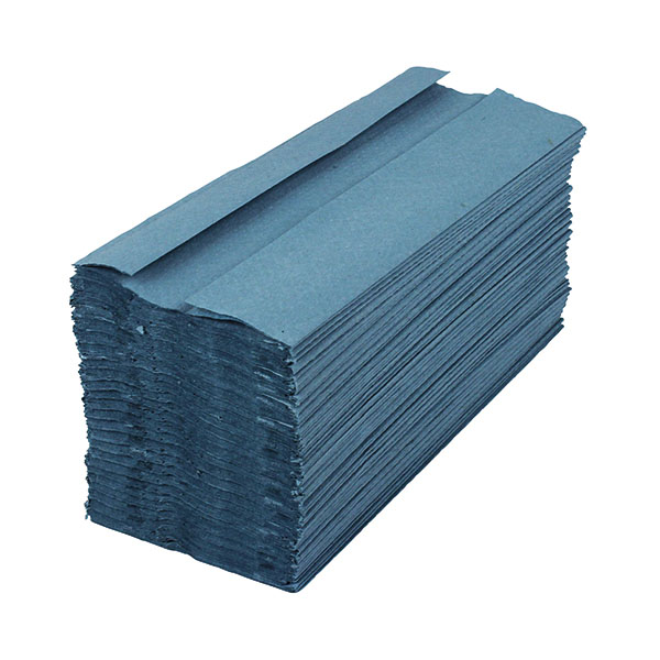 2Work 1 Ply Hand Towel Blue Pk2880