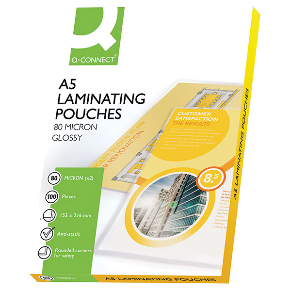 Laminating Pouch A5 80Mic Pk100