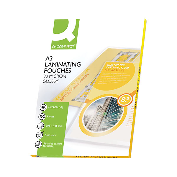 Q-Connect Laminating Pouch A3 Pk100