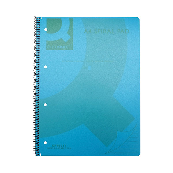 Q-Connect PP Spiral Pad A4 Blue Pk5