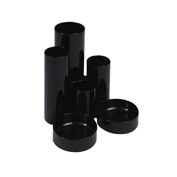 Q-Connect Tube Desk Tidy Black