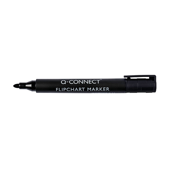 Q-Connect Flipchart Markers Blk Pk10