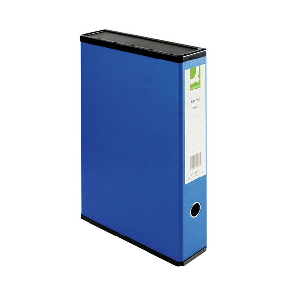 Q-Connect 75mm Box File FC Blue Pk5