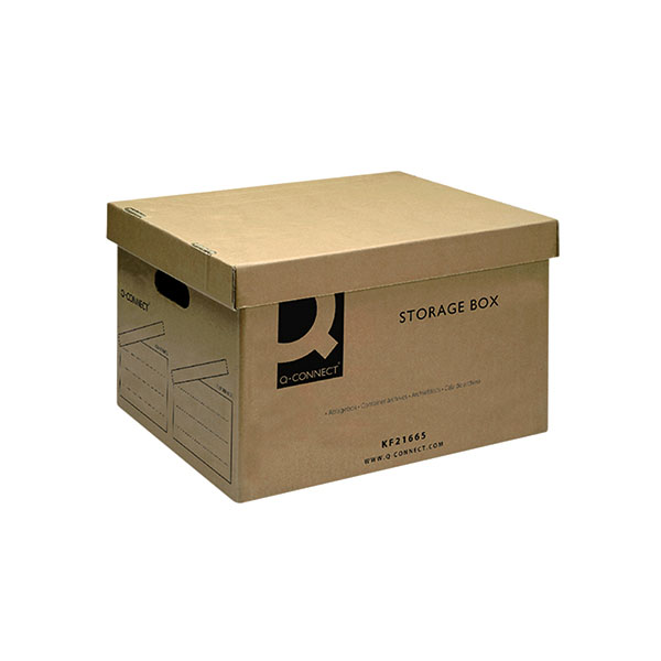 Q-Connect Brown Storage Box Pk10