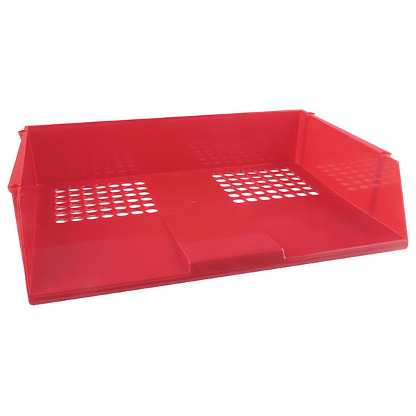 Q-Connect Wide Entry Letter Tray Red