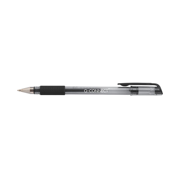 Q-Connect Gel Pen 0.3mm Ln Blk Pk10