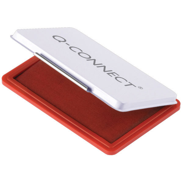 Q-Connect Stamp Pad Mtl Case Med Red