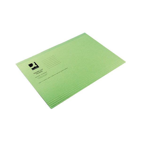 Q-Connect Square Cut Folder Fs Green