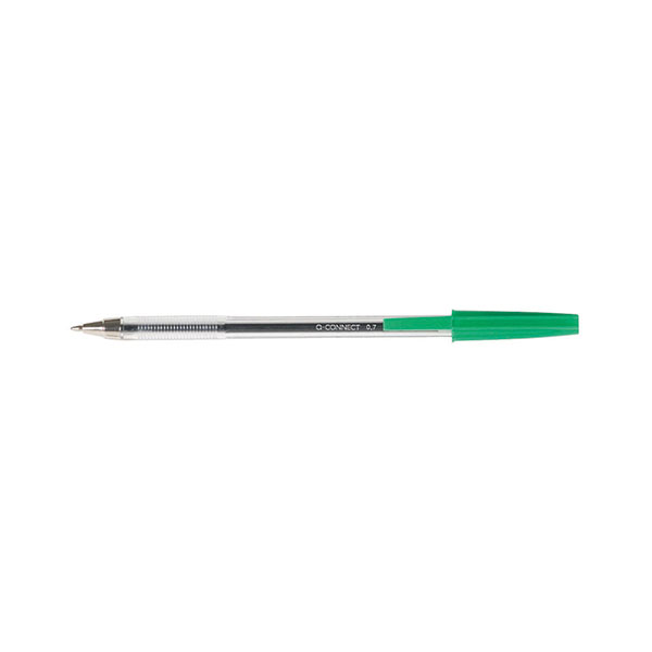 Q-Connect Ball Point Med Grn Pk20