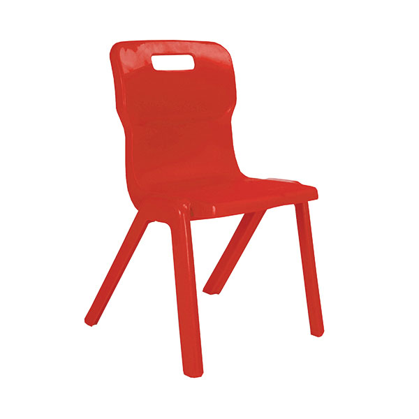 Titan One Piece Clsm Chair Red