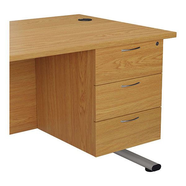 Jemini 3 Drw Fixed Ped Nova Oak