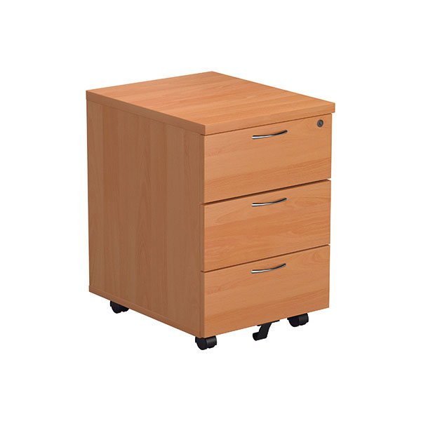 Jemini 3Drw Mobile Pedestal Beech