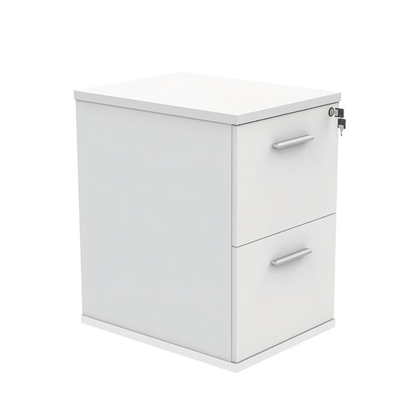 Polaris 2 Drw Filing Cabinet Arc Wht