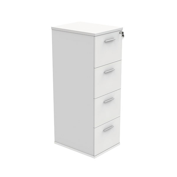 Polaris 4 Drw Filing Cabinet Arc Wht