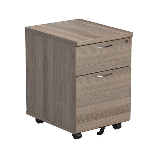 Jemini 2 Drw Mob Ped Grey Oak