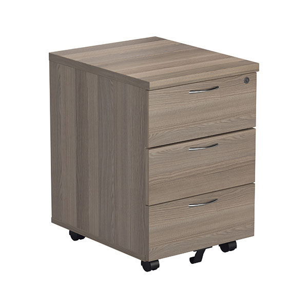 Jemini 3 Drw Mob Ped Grey Oak