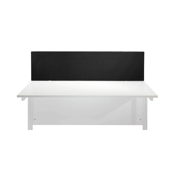 Jemini Straight Mtd Desk Screen Blk