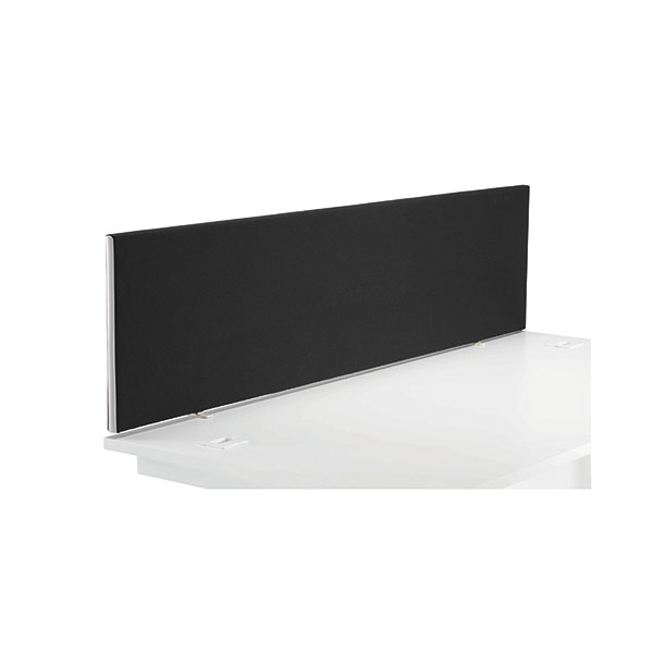 Jemini Straight Mtd Desk Screen Blk