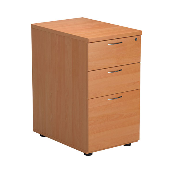 Jemini 3Drw Desk High Pedestal Beech