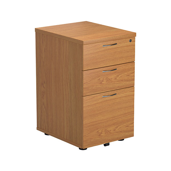 3Drw Under Desk Pedestal Nova Oak