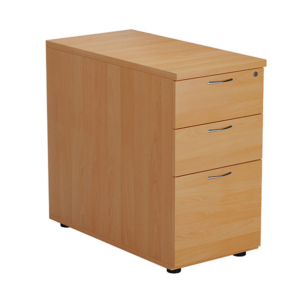 First 3Drw Desk High Pedestal Beech