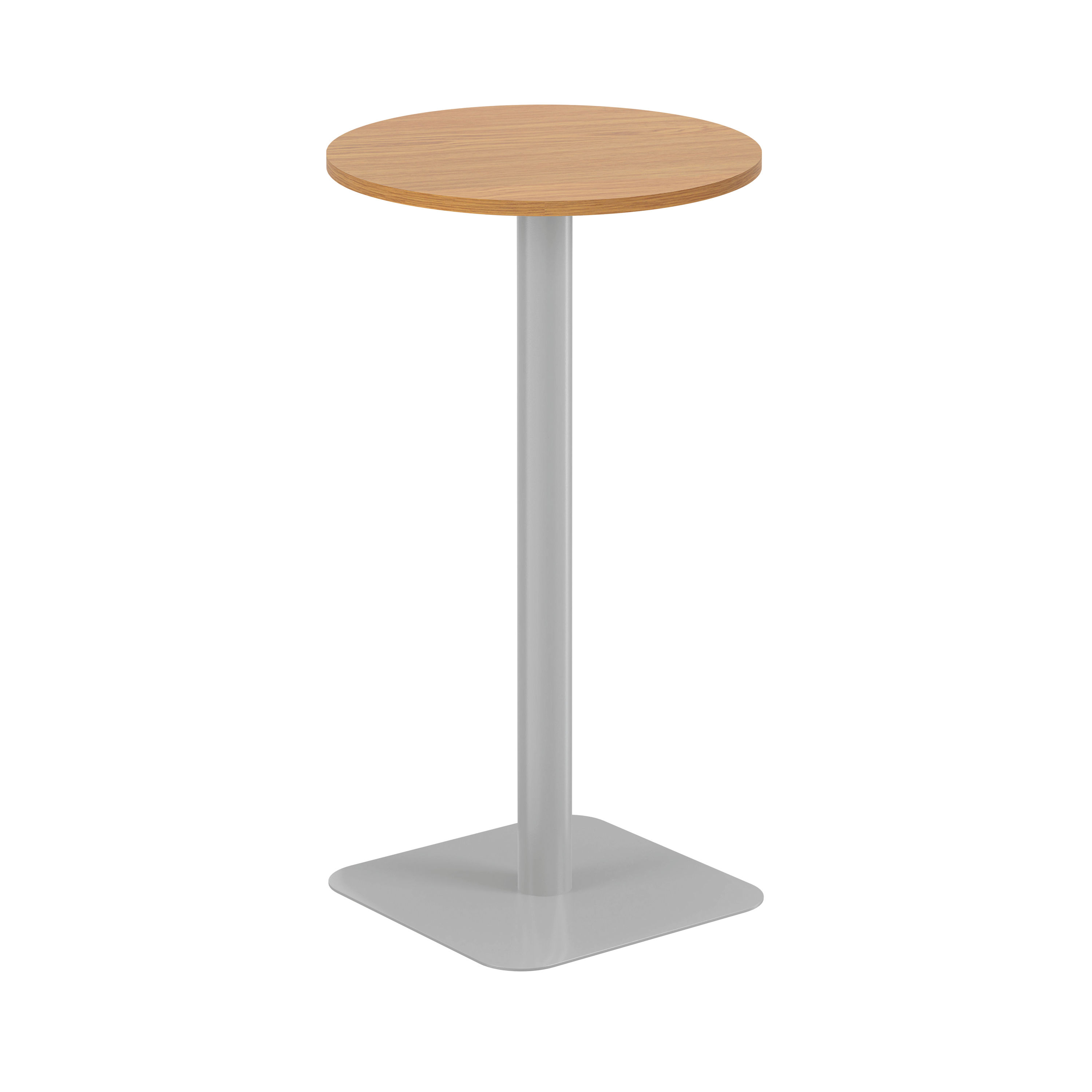 Origin 600mm High Table NOak/Silver