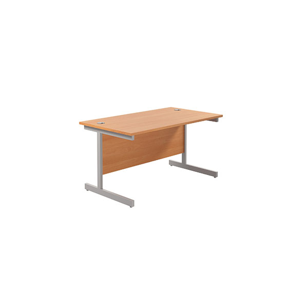 Jemini Rect Desk 1200 Beech/Slv