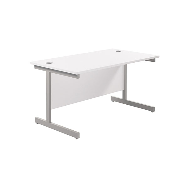 Jemini Rect Desk 1200 White/Slv