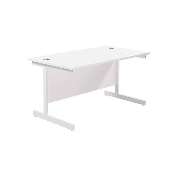 Jemini Single Rect Desk 1200 White