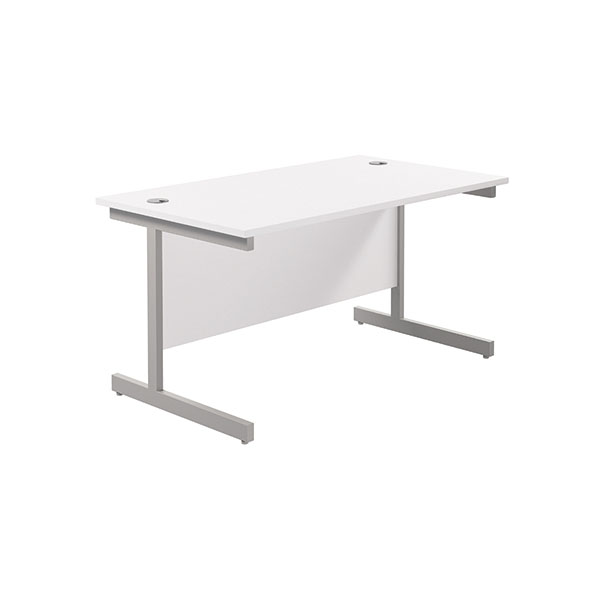 Jemini Single Rect Desk 1400 White