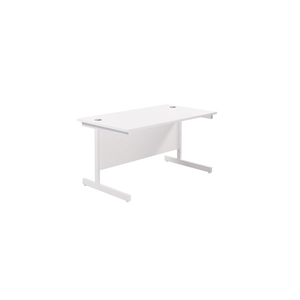 Jemini Single Rect Desk 1400 White