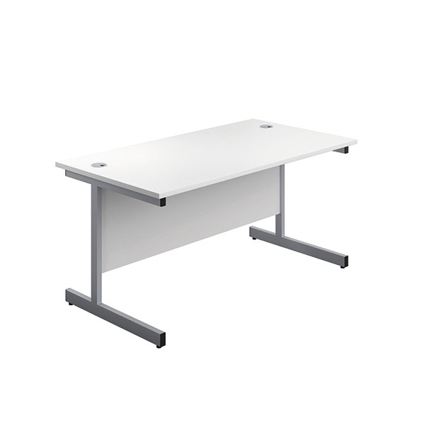 First Rect Desk 1200 White/Slv