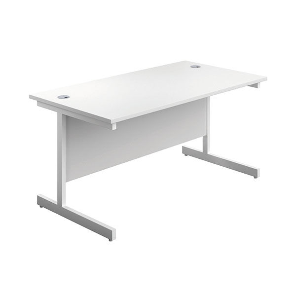 First Rect Desk 1400 White/White