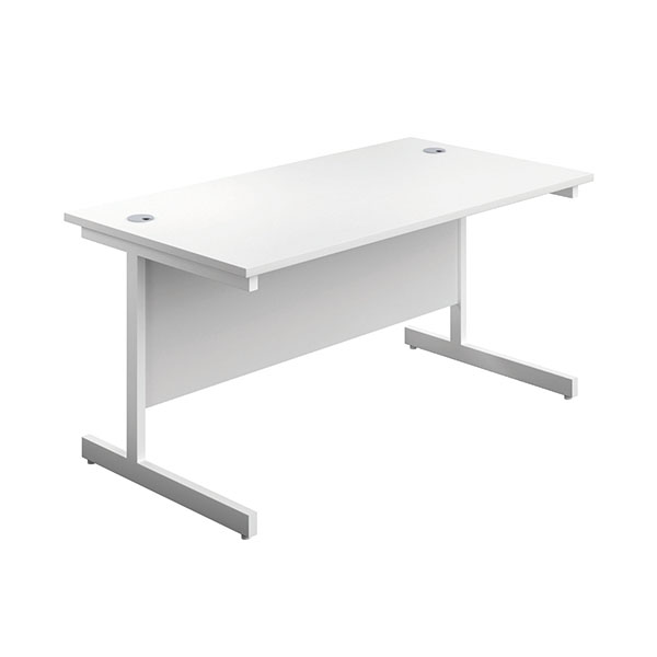 First Rect Desk 1600 White/White