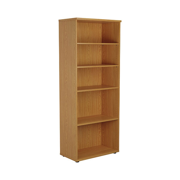 First 4 Shelf Wooden Bookcase N/Oak