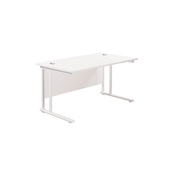 Jemini Rect Cant Desk 1400x800 Wht