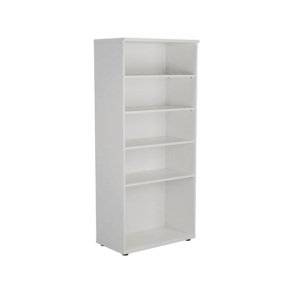 Jemini Wdn Bookcase 800x450x1800 Wht