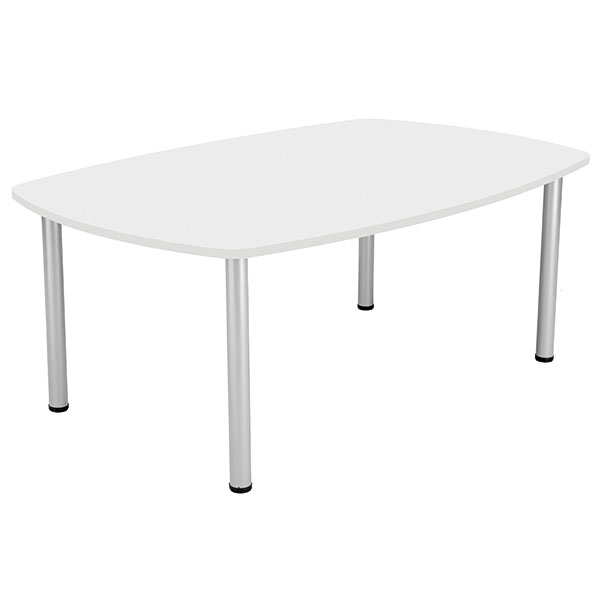 Jemini Boardroom Table Pole Leg Wht