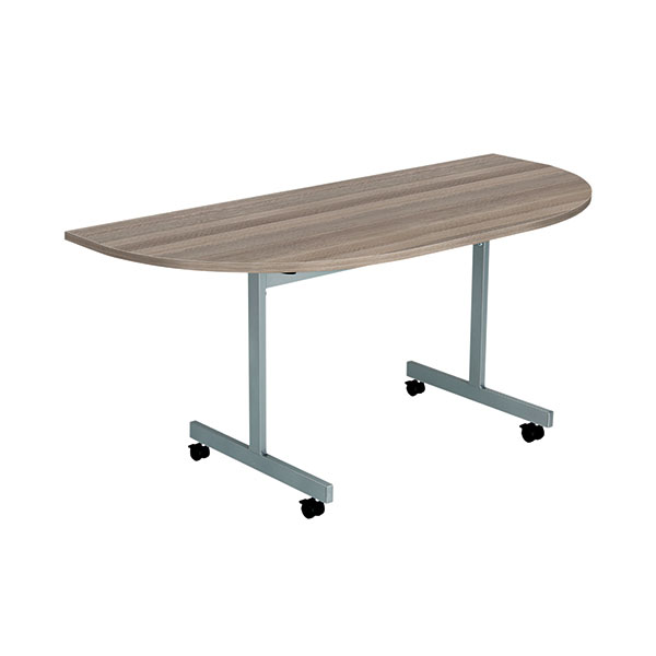 Jemini D-End Tilt Table 800 Grey Oak