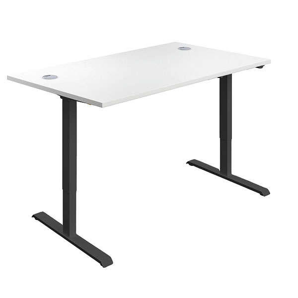 Jemini Sit/Stand Desk 1200 Wht/Blk