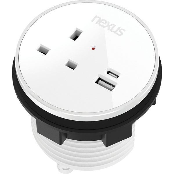 Nexus In Desk Power Module White