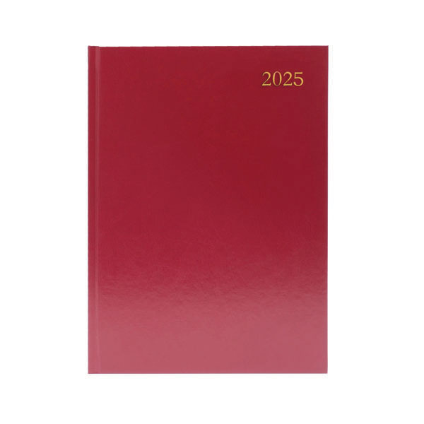 Desk Diary DPP Appt A4 Burgundy 2025