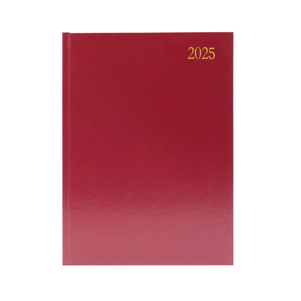 Desk Diary WTV A4 Burgundy 2025
