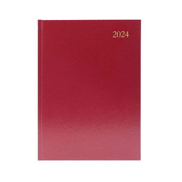 Desk Diary DPP A5 Burgundy 2024